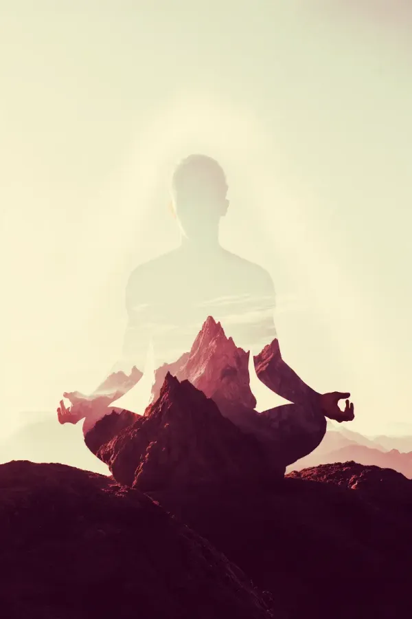 Meditative Mountain Silhouette - IA generated image - source Lummi.ai