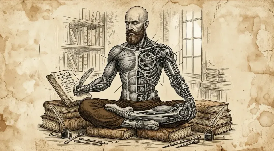 Scribe in padmasana - adobe firefly generated image